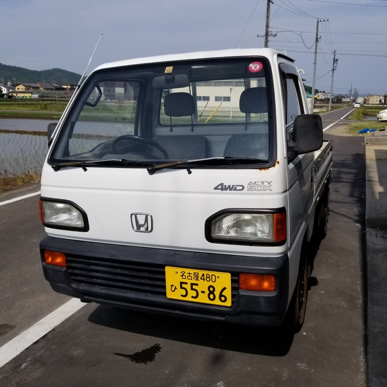 【sold】総額8.8万円★車検ロング★4WD★平成5年式 ホンダ アクティトラック(HA4) 7.7万キロ 車検令和3年10月 シロ