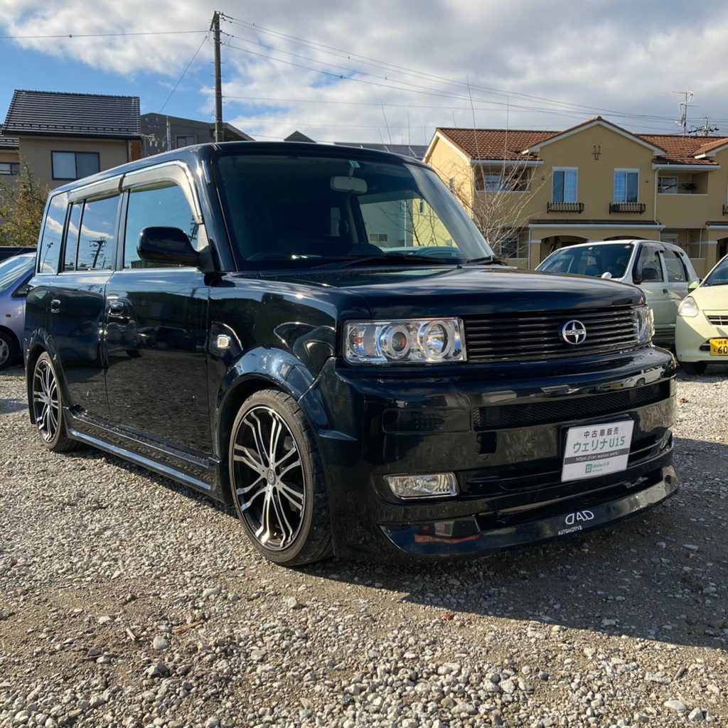 【sold】総額14.9万円 車検ロング フルエアロ ローダウン ナビETC セキュリティー 平成14年式 トヨタ bB S  ワイズセレクション(NCP30)1300cc 15.3万キロ 車検令和4年3月 ブラック | 岐阜激安中古車ショップ【ウェリナU15】