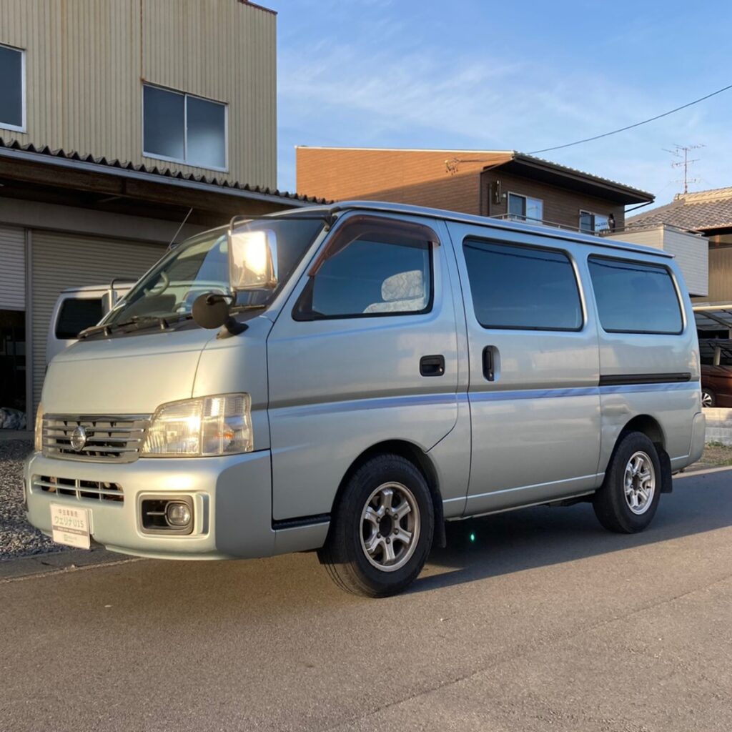 sold】総額29.9万円☆作業車に最適☆ナビTV☆室内広々☆Tチェーン☆平成15年式 日産 キャラバン GX(VPE25)2000cc ガソリン  18.6万キロ 車検令和4年3月 グリーン系 | 岐阜激安中古車ショップ【ウェリナU15】