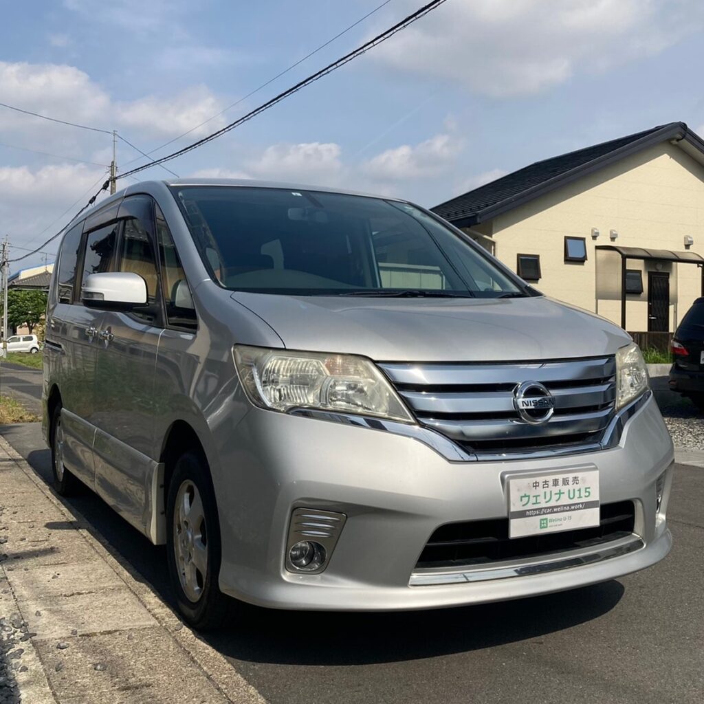 【sold】総額27.0万円 車検R5年5月 4WD ナビ 両Pスラ 後席モニタ 平成23年式 日産 セレナ ハイウェイスターJパッケージ4WD(FNC26)2000cc  22.3万キロ 車検R5年5月 シルバー | 岐阜激安中古車ショップ【ウェリナU15】