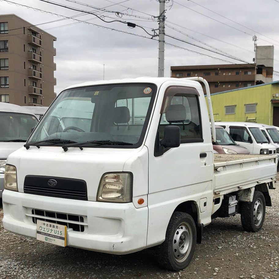 sold】総額13.0万円☆車検R5年12月☆4WD☆エアコンパワステ付軽トラ☆スバル サンバートラック 4WD TB(TT2) 21.2万キロ  平成17年式 ホワイト | 岐阜激安中古車ショップ【ウェリナU15】