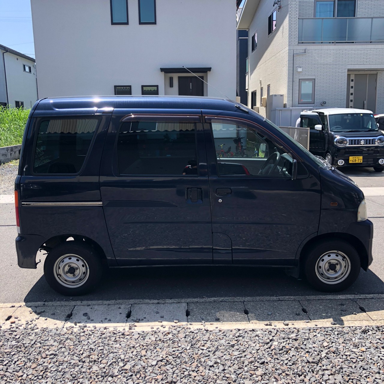 sold】総額9.9万円☆車検R5年8月☆ターボ車内フラットAT軽箱バン☆最大積載量350kg☆ダイハツ ハイゼットカーゴ DXターボ(S200V)  10.2万キロ 平成15年式 紺 | 岐阜激安中古車ショップ【ウェリナU15】