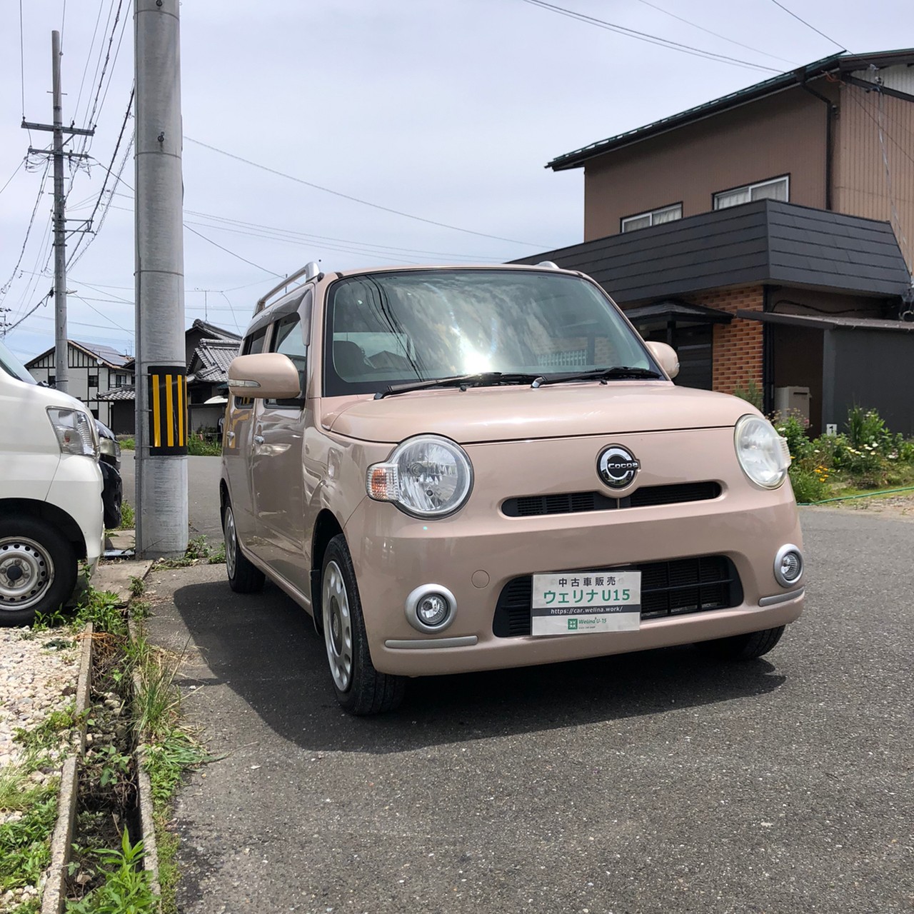 sold】総額14.0万円☆車検R7年6月☆ナビTV☆Bカメラ☆スマキー☆オートエアコン☆ダイハツ ミラココア プラスＸ(L675S) 13.4万キロ  平成21年式 ピンクベージュ | 岐阜激安中古車ショップ【ウェリナU15】