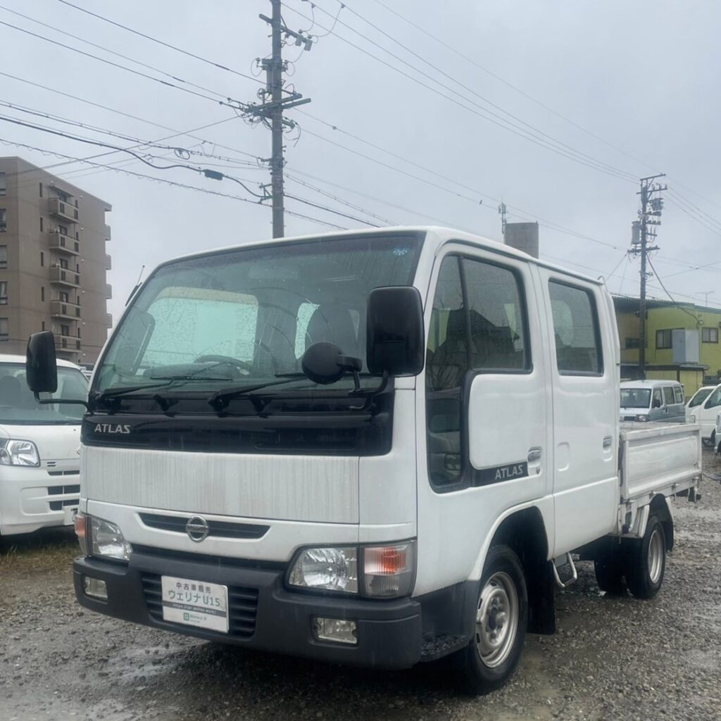 sold】総額35.0万円☆車検R6年5月☆Wキャブ4ナンバートラック☆ETC☆パワーウインドウ☆日産 アトラストラック Wキャブ  DX(SH2F23)2000cc 6人乗ガソリン 15.3万キロ 平成18年式 ホワイト | 岐阜激安中古車ショップ【ウェリナU15】