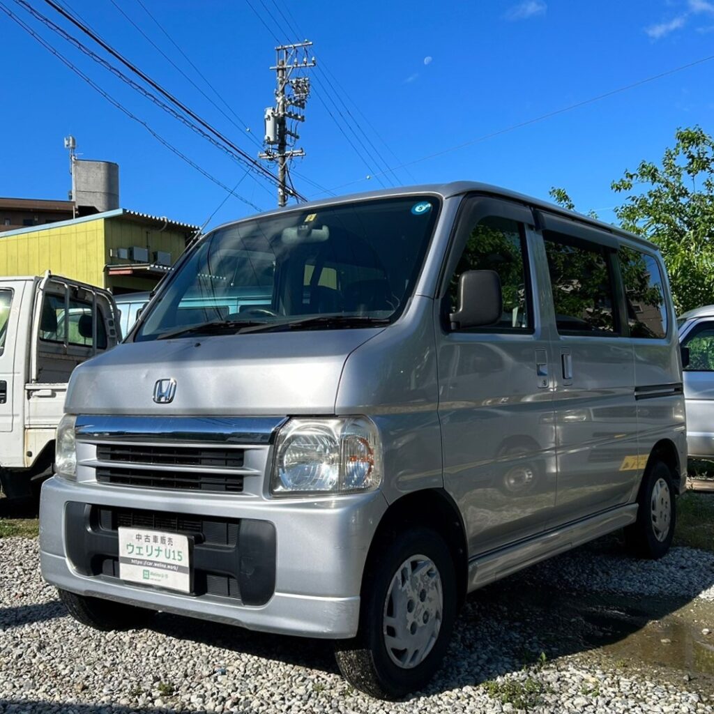 sold】総額15.0万円☆4WD☆車内広々人気のフラット軽箱☆ETC☆Tベル済☆平成15年式 ホンダバモス Ｍ4WD(HM2) 10.5万キロ  車検令和8年6月 シルバー | 岐阜激安中古車ショップ【ウェリナU15】